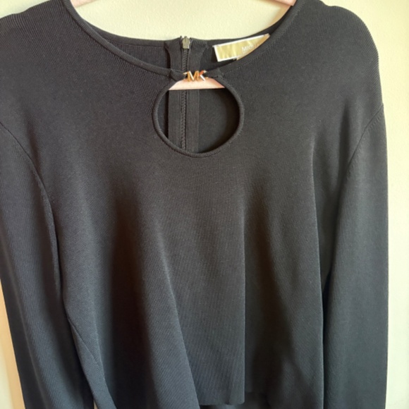 Michael Kors Long Sleeve Cutout with Logo - Picture 1 of 3